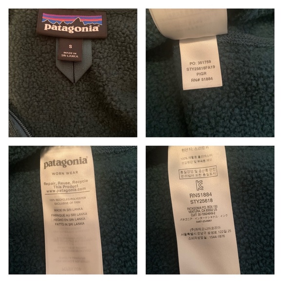 Patagonia Nouveau Green Better Sweater® 1/4-Zip Fleece S EUC Like NEW! - Picture 7 of 9